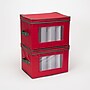 Household Essentials Holiday Champagne Flute Storage Box with 12 Compartments, Red/Green (HH544RED)~#|#~A35E70C9-EB5F-43DB-A7BFDB7EA5E3DFB1_sc7