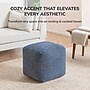 Anji Mountain Branford Ivory Sailor Blue Fabric Square Pouf Ottoman (AMBPF109-1818)~#|#~A366EFA6-73F1-4DD8-BBB45F88419013BD_sc7