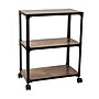 Mind Reader 3 Tier Rolling Cart Wood Metal Utility Cart, Black (WDMTCART3T-BLK)~#|#~A36EFC21-B231-4940-A03EA9F2187AFC9F_sc7