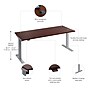 Bush Business Furniture Move 40 Series 72"W Electric Height Adjustable Standing Desk, Hansen Cherry/Cool Gray (M4S7230HCSK)~#|#~A3709335-85B0-4081-A7BEE48337108537_sc7