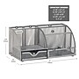 Mind Reader 7-Compartment Metal Desk Organizer File and Accessory Storage, Silver (JOEORG-SIL)~#|#~A378F6E0-7035-4F1A-A0064430FD6AB2BA_sc7
