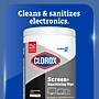 CloroxPro Clorox Screen+ Sanitizing Wipes, Bleach Free, Citrus Blend Scent, 75 Wipes/Container, 6/Carton (60724CT)~#|#~A379FA90-2B9C-448B-AA69858586F170EB_sc7