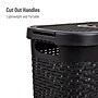 Mind Reader 10.57-Gallon Laundry Hamper with Lid, Plastic, Black (40HAMP-BLK)~#|#~A37E4F02-D391-403C-AE1FF20D879DBC33_sc7