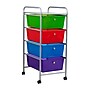 Mind Reader 4-Drawer Storage Utility Cart, Metal/Plastic, Multicolored (4DPTROLL-ASST)~#|#~A37FC639-EDD6-4951-BBF56B6EB1EF6149_sc7
