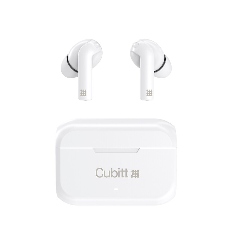 Cubitt Gen 2 Wireless Active Noise Canceling Earbuds, Bluetooth, White (CTEG2-7) image 1