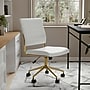 Martha Stewart Ivy Armless Faux Leather Swivel Office Chair, White/Polished Brass (CH2209211WHGLD)~#|#~A383BB0A-0ED4-4160-A43EB7BBE46A8A4F_sc7