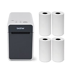 Brother Desktop Thermal Label Printer, Glossy Black/White (QL