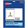 Avery Laser/Inkjet Multipurpose Labels, 7"  x 10", Matte White, 50/Box (94263)~#|#~A3B625BF-5036-44E7-95EC26933703A853_sc7