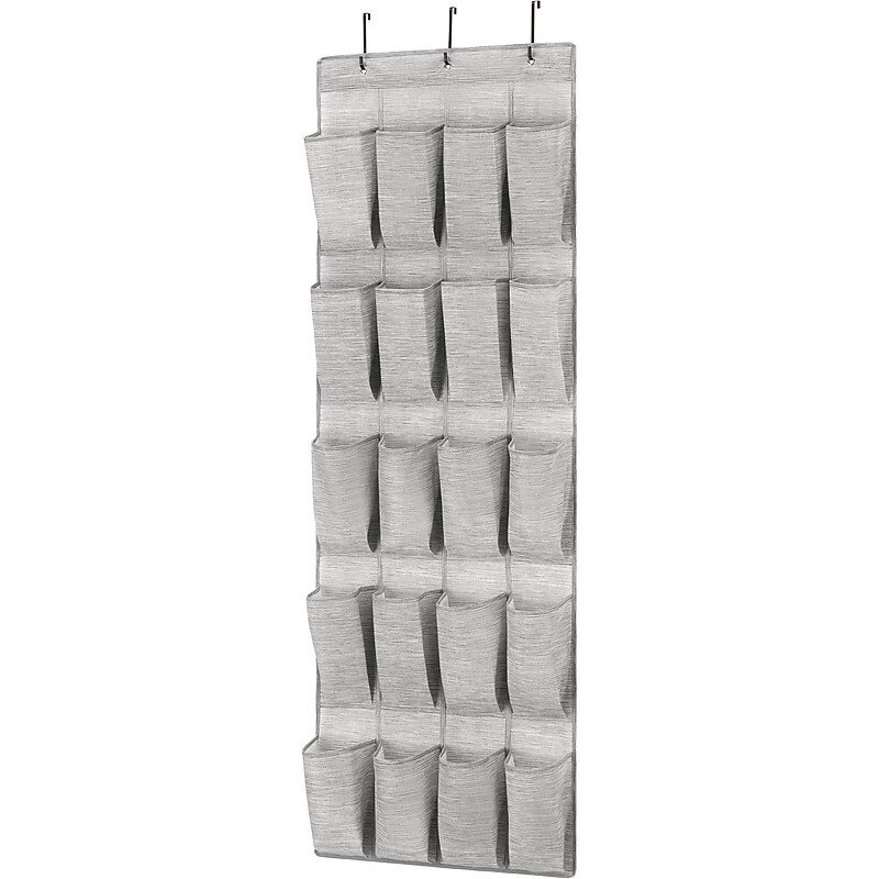 Whitmor 20-Pocket Over-the-Door Shoe Rack, Gray (5455-10-CTF) image 1