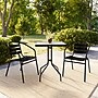 Flash Furniture Lila 23.5'' Square Table with 2 Slat Stack Chairs, Black (TLH0731SQ017CB2)~#|#~A3B8F30A-5C8A-4890-8B0AE59BC2A7694A_sc7