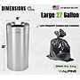Alpine Industries 27 Gallon Indoor Compost Bin, Stainless Steel (475-27-CO)~#|#~A3BC7E2D-E0E7-4F4A-AD9736096C8771DF_sc7