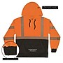 GloWear 8317BK High Visibility Long Sleeve Black Bottom Hooded Sweatshirt, ANSI Type R, Class 3, Orange, Medium (22983)~#|#~A3C1345C-4713-454E-ADB614617897901C_sc7