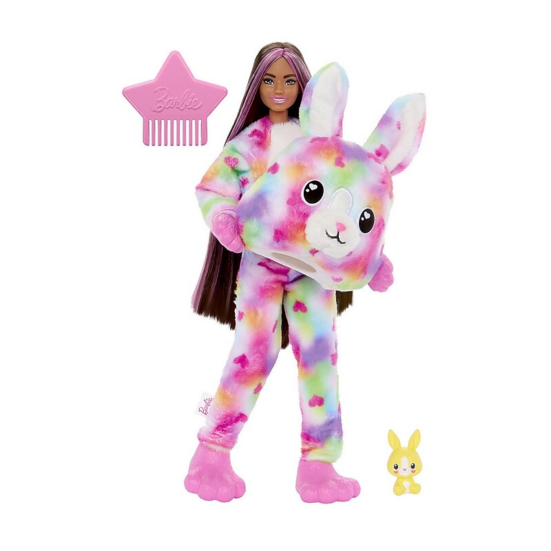 Mattel Barbie Cutie Reveal Color Dream Doll, Bunny Plush Costume (HRK38) image 1
