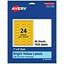 Avery Laser/Inkjet Oval Multipurpose Labels, 1" x 2", Bright Yellow, 1920/Box (94053)~#|#~A3CBBD76-5F12-46C1-A5CF571641878C82_sc7
