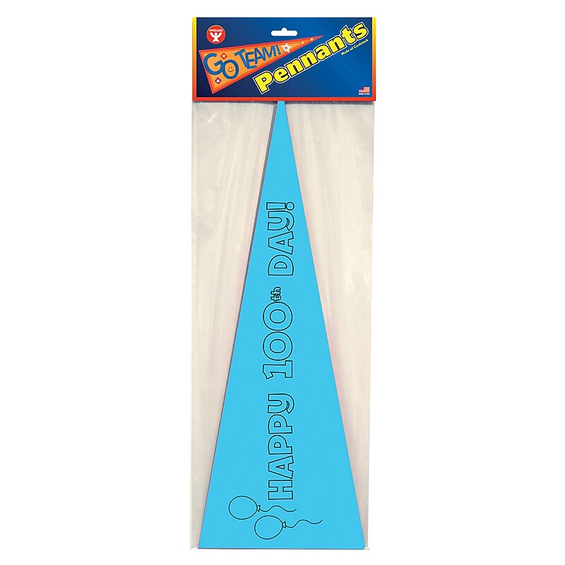 Hygloss Happy 100th Day Paper Pennants, 36/Pack (HYG88136) image 1