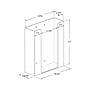 Azar Vertical Glover Dispenser, 1-Compartment, Acrylic, Clear (255632-1PK)~#|#~A3CCCEE0-8F6A-4BAA-B2F98325F4A431F5_sc7