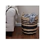 Household Essentials Multi Black Band Wicker Basket with Handles, Light Beige/Black (ML-6725)~#|#~A3CFF75C-9210-4A2F-9DBC449938220AD0_sc7