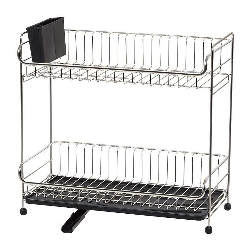 Iris Stainless Steel Dish Rack, Black (586694) image 1