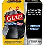 Glad ForceFlexPlus 30 Gallon Trash Bag, 5.31" x 10.06", Low Density, 0.90 mil, Black, 70/Box (70358)~#|#~A3D2C3BB-B6DC-4288-9951DEDC2EB23AB2_sc7