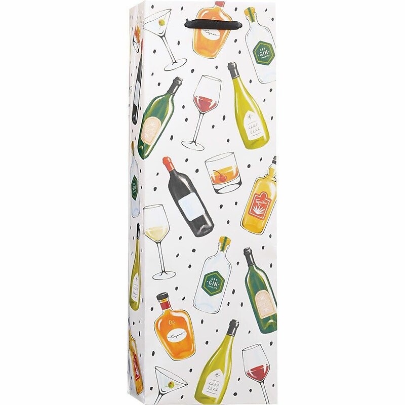 JAM Paper Wine Bottles and Glasses Wine Gift Bags, 3/Pack (52622309939) image 1