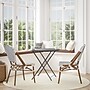 Flash Furniture Lourdes Contemporary Aluminum and PE Rattan Bistro Stacking Chair, White/Navy/Natural (SDA6421FWHNVNAT)~#|#~A3D35FB6-F240-4852-A929D9D670897B79_sc7