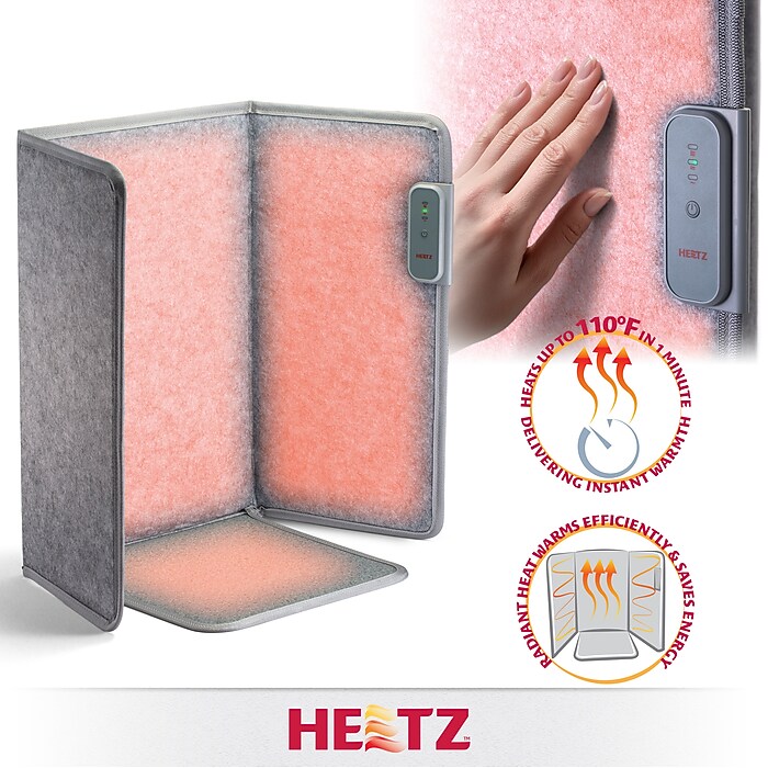 Heetz Portable Radiant Electric Heater, Gray (HTZ100) | Staples
