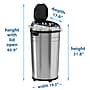 iTouchless Stainless Steel Round Sensor Trash Can with AbsorbX Odor Control System and Wheels, 23 Gal., Silver (IT23RC)~#|#~A3DA2AD2-1081-4E91-A81C0075018D0F88_sc7