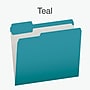 Pendaflex Heavy Duty File Folder, 1/3-Cut Tab, Assorted, Letter Size, Teal, 100/Box (1006995)~#|#~A3DC00FD-B9E6-4C63-81F69889DE6A5716_sc7