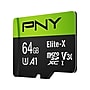 PNY Elite-X 64GB microSDXC Memory Card with Adapter, Class 10, UHS-I, V30 (P-SDU64GU3100EX)~#|#~A3DCCE39-DB08-4869-86413C6C24C9F2C4_sc7