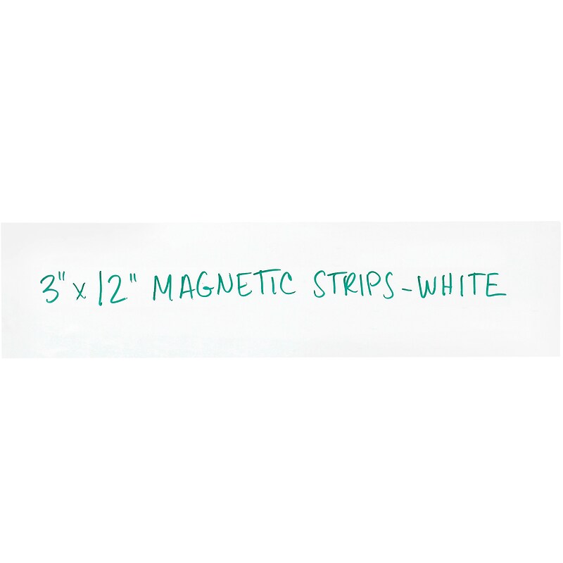 Warehouse Magnetic Strip Labels, 3" x 12", White, 25/Carton (LH185) image 1