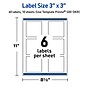 Avery Laser/Inkjet Square Multipurpose Labels, 3" x 3", White, 60/Pack (S00DKR)~#|#~A3E3DCE3-1F03-4881-ACF7C9FC315CF139_sc7