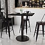 Flash Furniture Square Laminate Table Top with 24'' Round Bar-Height Table Base, 36" x 36", Black (XUBK3636TR24B)~#|#~A3E4239C-7FC6-4450-9FFEBE57DF9B30D6_sc7