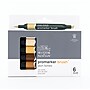 Winsor & Newton Promarker Dual-Tip Brush Alcohol Based Marker, Skin Tones, 6/Pack (WNX0290127)~#|#~A3E47F73-60B8-4EDC-810D7CA8D03B23C6_sc7