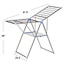 Household Essentials Gullwing Folding Clothes Drying Rack with Stainless Steel Frame, Silver/Blue (HH5022)~#|#~A3EEB0B3-A05D-49B8-B12D9B4C32F02F10_sc7