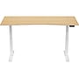 FlexiSpot E7 72"W Electric Adjustable Bamboo Top Standing Desk, White  (E7WCR7230LBZB)~#|#~A3FC9BC2-6605-4A71-9A7F7A4BC8CDA4F9_sc7