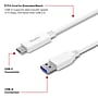 Staples TECH USB-C to USB-A Charging Cable, 3.3 ft., White (ST62316)~#|#~A4007480-B591-42C0-B493BD8838D596E0_sc7