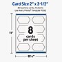 Avery Geo Business Cards, Matte White, 80/Pack (19479399697)~#|#~A4029B81-A1C0-4D82-AEA2C276EA2617BB_sc7