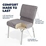 Flash Furniture HERCULES Series Fabric Stacking Church Chair, Gray/Silver Vein Frame (XUCH0221GYSV)~#|#~A407C194-C4A0-4A30-ACA7D671606C4466_sc7