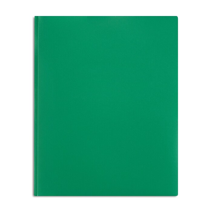 Staples Matte 2-Pocket Plastic Portfolio Folder with Fasteners