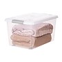 Iris Store & Slide 61 Quart Storage Bin with Lid, Plastic, Clear, 6/Carton (270017)~#|#~A412F6B1-61A9-4252-A9C839B599D3C71C_sc7