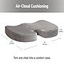 Mind Reader Memory Foam Office Chair Ergonomic Orthopedic Cushion, Gray (SEACUSH-GRY)~#|#~A4170C32-BEBD-4B3F-8C2D8BB66B82344E_sc7