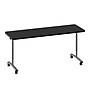 Correll 72"W x 30"D Adjustable Foldable Rectangular Training Room Table, Laminate, With Wheels, Black Granite~#|#~A41779C4-E6D6-45BF-8E215C4C2D327E8B_sc7