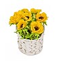 National Tree Company 10" Yellow Anemone Flower Bouquet in White Basket (MT81-01626GYW-1)~#|#~A4261EE3-9AFA-4F10-8E676A8778D17093_sc7