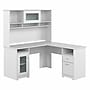 Bush Furniture Cabot 60"W L Shaped Computer Desk with Hutch and Storage, White (CAB001WHN)~#|#~A42D9AAE-7AE2-4728-9FB649B86B9A545A_sc7
