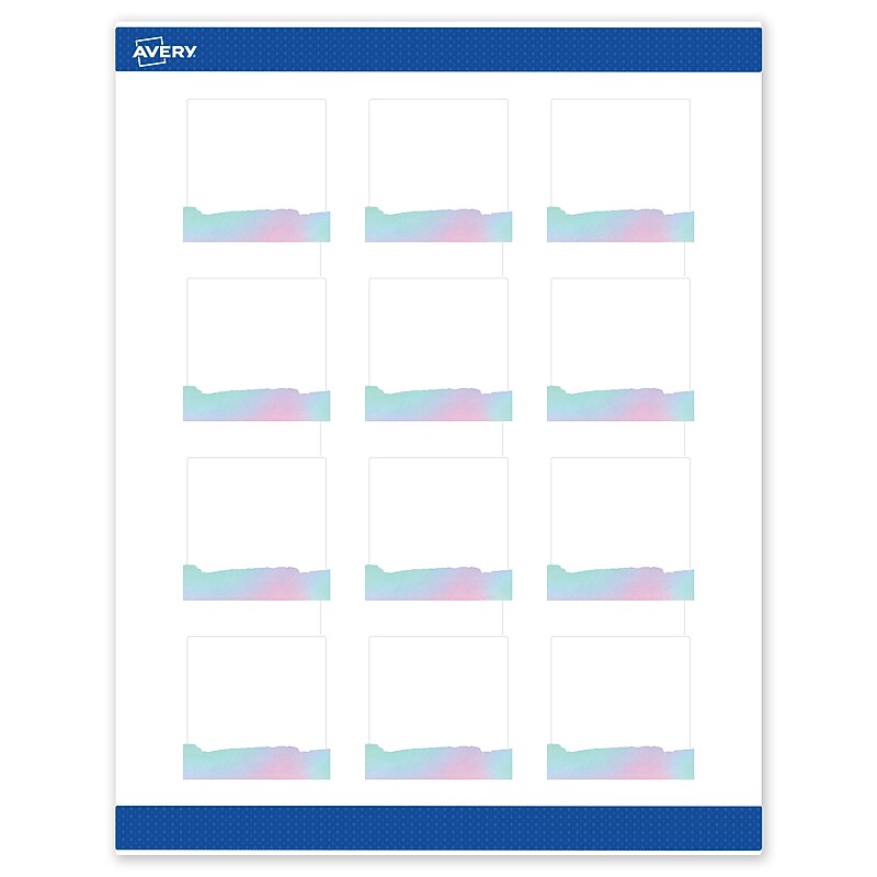 Avery Laser/Inkjet Square Multipurpose Labels, 2" x 2", White, 120/Pack (S00-F3N) image 1
