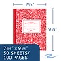 Roaring Spring Paper Products 1-Subject Composition Notebooks, 7.75" x 9.75", Wide Ruled, 50 Sheets, Red (ROA77922)~#|#~A43ECC4E-F81E-42B2-ABFED163B935F950_sc7
