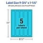 Avery Printable Rectangle Multipurpose Labels, 9.75" x 1.25", Bright Blue, 400/Box (94262)~#|#~A4450407-B3E3-47CE-8C830877075C59CF_sc7