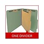 Medical Arts Press Pressboard Classification Folder, 1 Divider, 2" Expansion, Letter Size, Green, 10/Box (DV-T42-14-3AGN)~#|#~A449CD7D-7B7A-42FF-A92D34D5EAC1F8CF_sc7