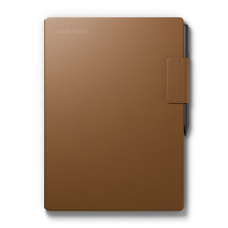 ReMarkable Leather 11.8'' Book Folio Case for reMarkable 2 Tablet, Brown (RM07B-1006NW) image 1