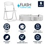 Flash Furniture HERCULES Heavy Duty Plastic Folding Chair, White, 6/Pack (6RUTIWHITE)~#|#~A4532097-F1C9-4E9E-AB2FC0CDCAE156A0_sc7